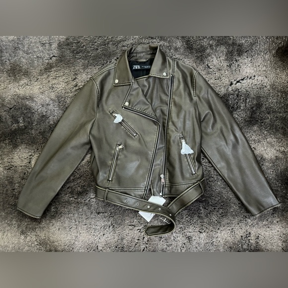 ZARA FAUX LEATHER BIKER JACKET / REF. 3918/021 - Picture 3 of 9